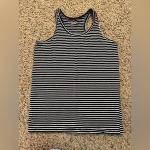 Old Navy Black and White Striped Tank Top